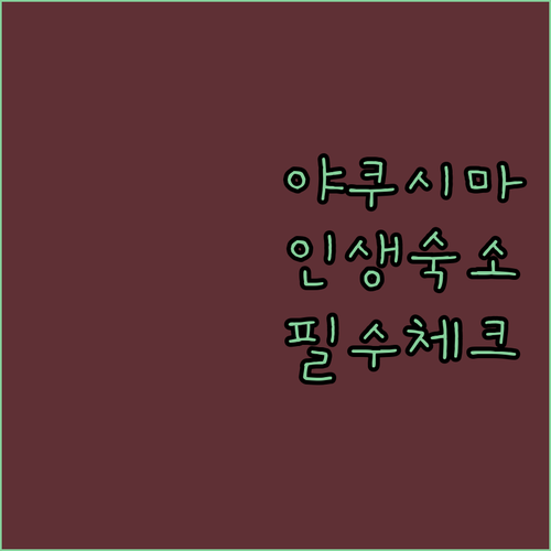 야쿠시마 숙소 추천 호텔 야쿠시마 산소 위치와 조식 도시락 노천탕 이용 후기