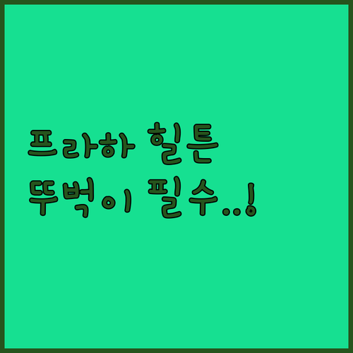 프라하 힐튼 올드 타운 뚜벅이 여행 숙소 장점과 이용 후기