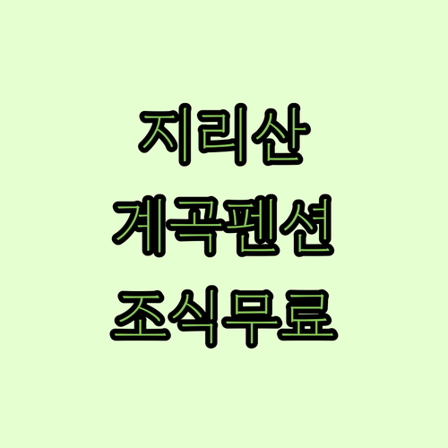 산청 지리산 펜션 5곳 분석 계곡 인접 숙소와 개별 바비큐 조식 서비스 이용 안내