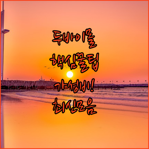 두바이몰 도보 15분 호텔 비교 가성비 럭셔리 추천 가이드