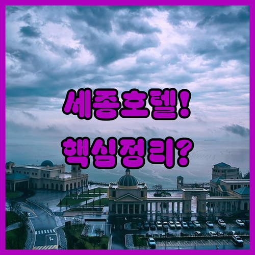 세종 호텔 추천 TOP 5 가격 비교 후기 분석 조식 시설 위치 알아보기