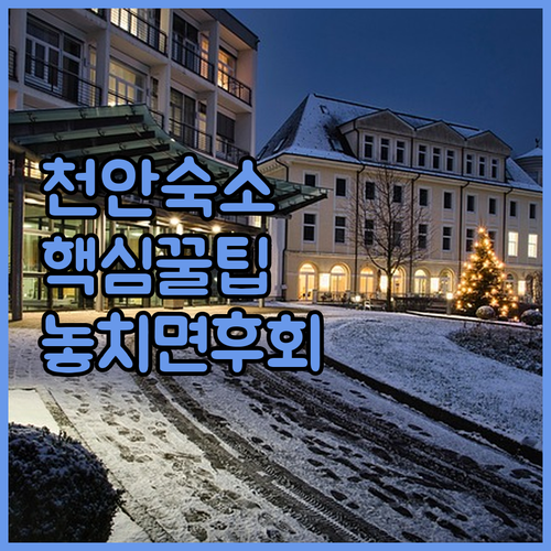천안 숙소 추천 TOP 5 가격 위치 시설 후기 분석 비교 가이드