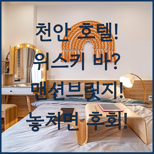 천안 호텔 추천 맨션 브릿지 천안 스타일러와 위스키 바 갖춘 도심 휴식처