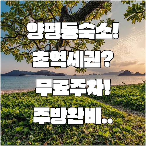 양평동 숙소 추천 지하철역에서 가깝고 무료 주차와 주방 시설을 갖춘 오피스텔