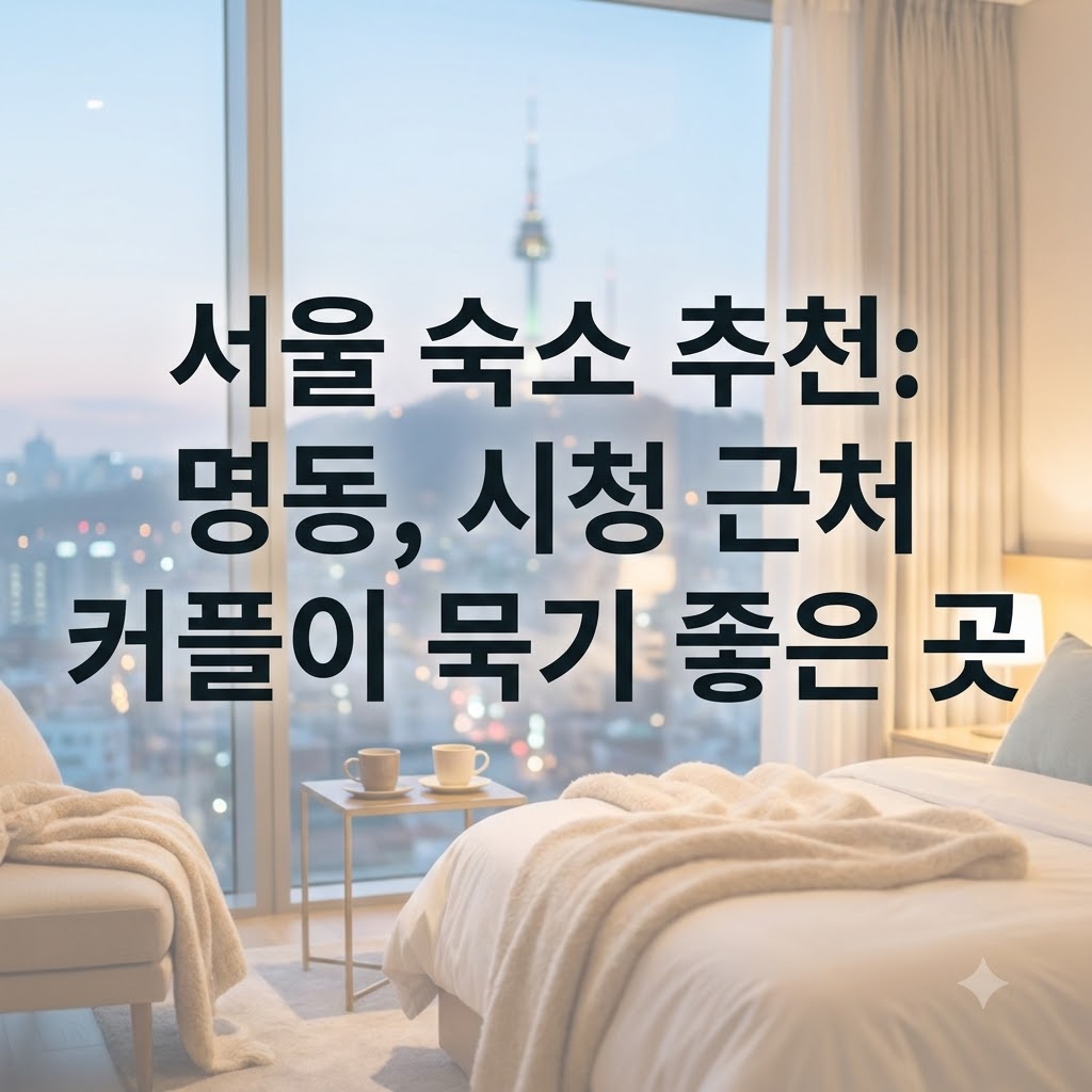 서울 숙소 추천 명동과 시청 인근에서 커플이 머물기 좋은 곳은?
