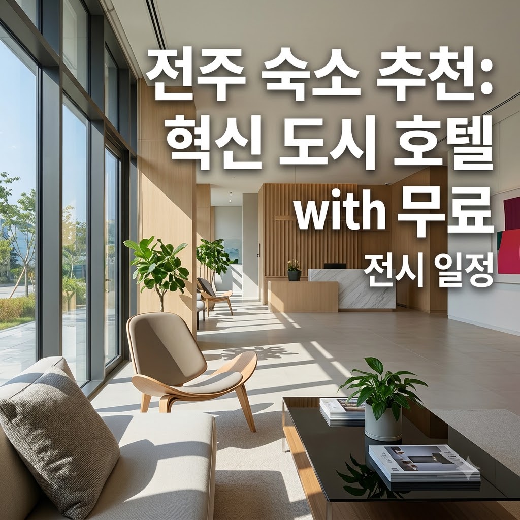 전주 숙소 추천 혁신도시 무료 전시 일정과 함께 둘러보기 좋은 호텔