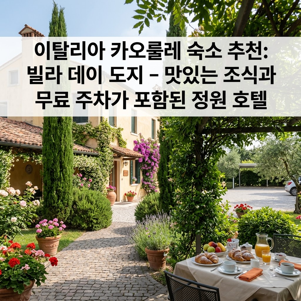 이탈리아 카오를 숙소 추천 Villa Dei Dogi 맛있는 조식과 무료 주차가 있는 정원 호텔