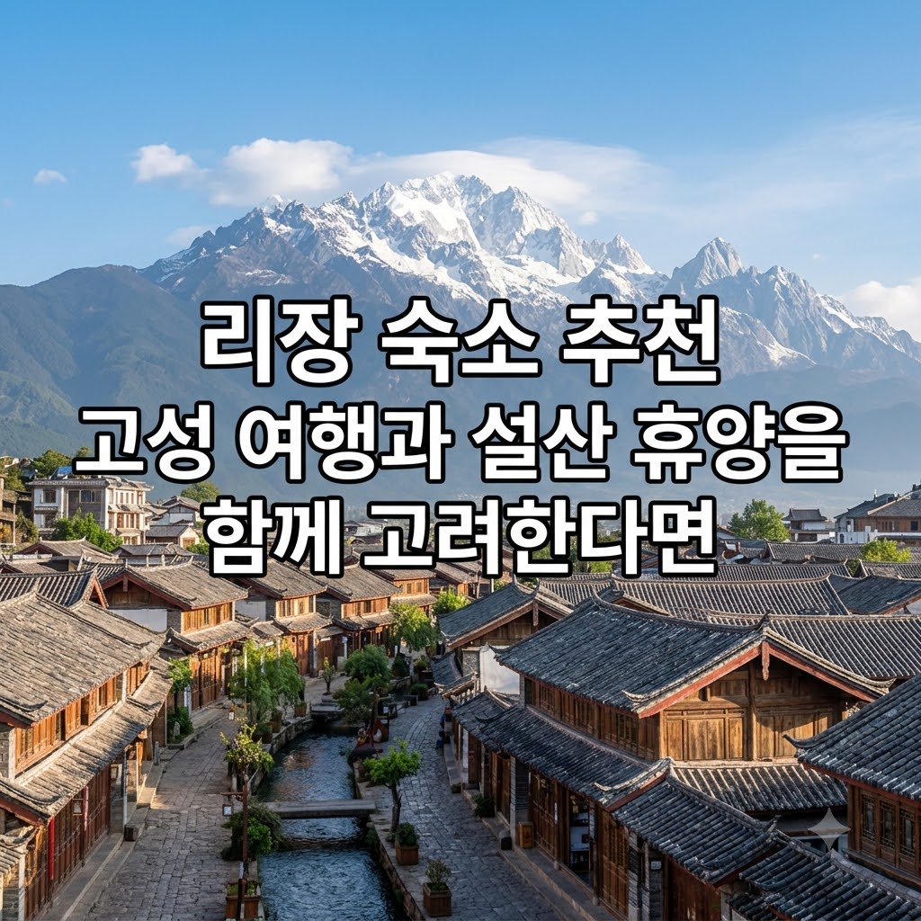 리장 숙소 추천 고성 여행과 설산 휴양을 함께 고려한다면