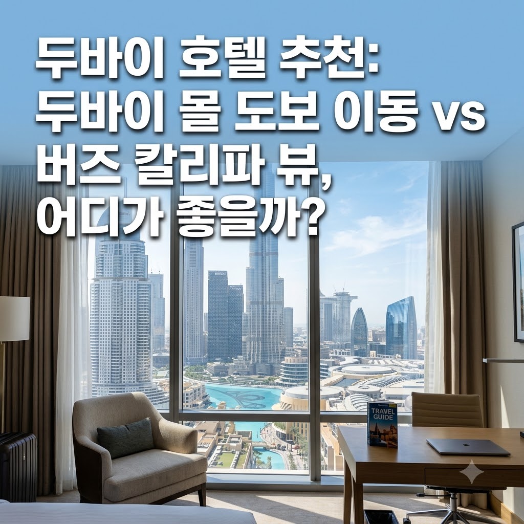 두바이 호텔 추천 두바이몰 도보 이동이 편리한 곳과 부르즈칼리파 뷰 중 어디가 좋을까