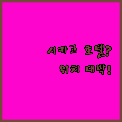 시카고 호텔 추천 다운타운 매그니피센트 마일 중심 숙소 어디가 좋을까?
