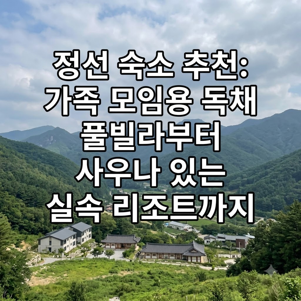 정선 숙소 추천 가족 모임 독채부터 사우나 갖춘 실속 리조트까지