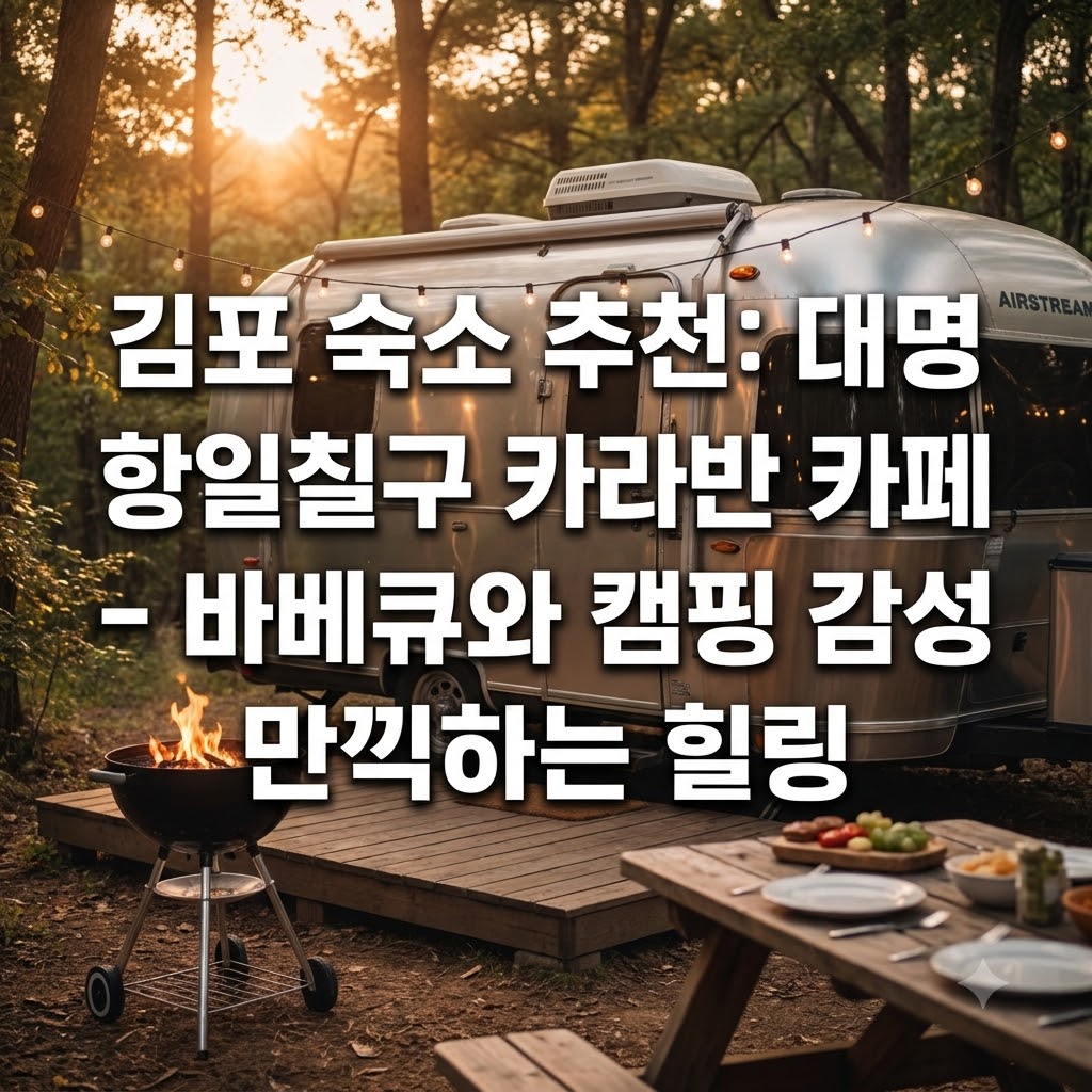 김포 숙소 추천 대명항일칠구카라반카페 바베큐와 캠핑 감성을 즐기는 휴식