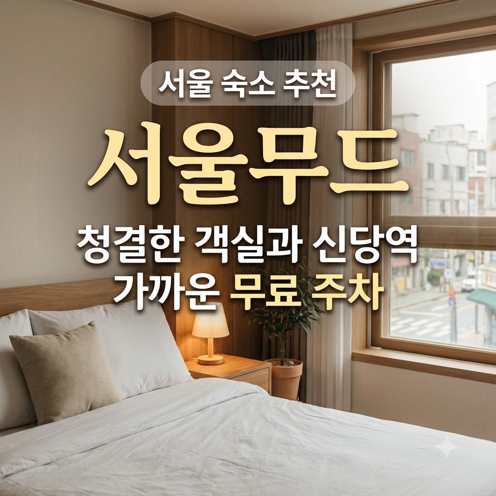 서울 숙소 추천 서울무드 청결한 객실과 신당역 가까운 무료 주차