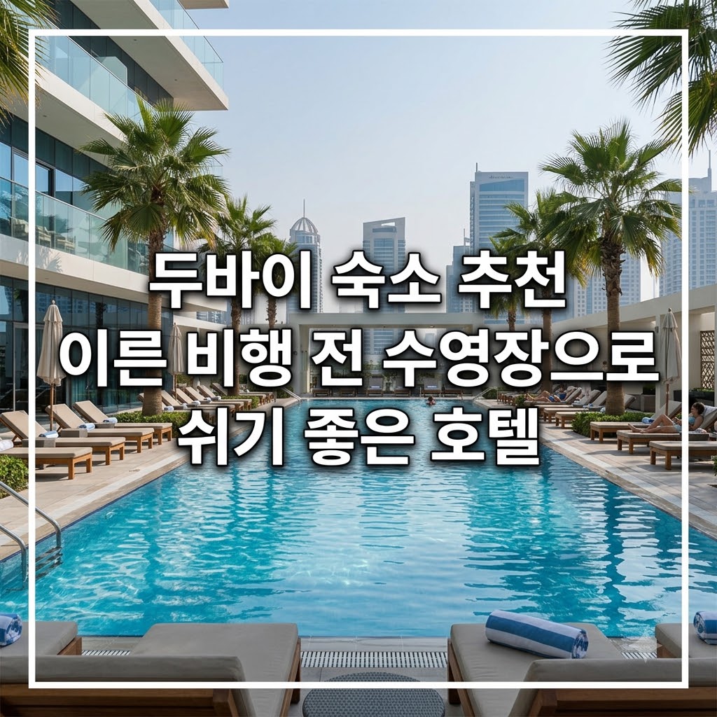 두바이 숙소 추천 이른 비행 전 수영장으로 쉬기 좋은 호텔
