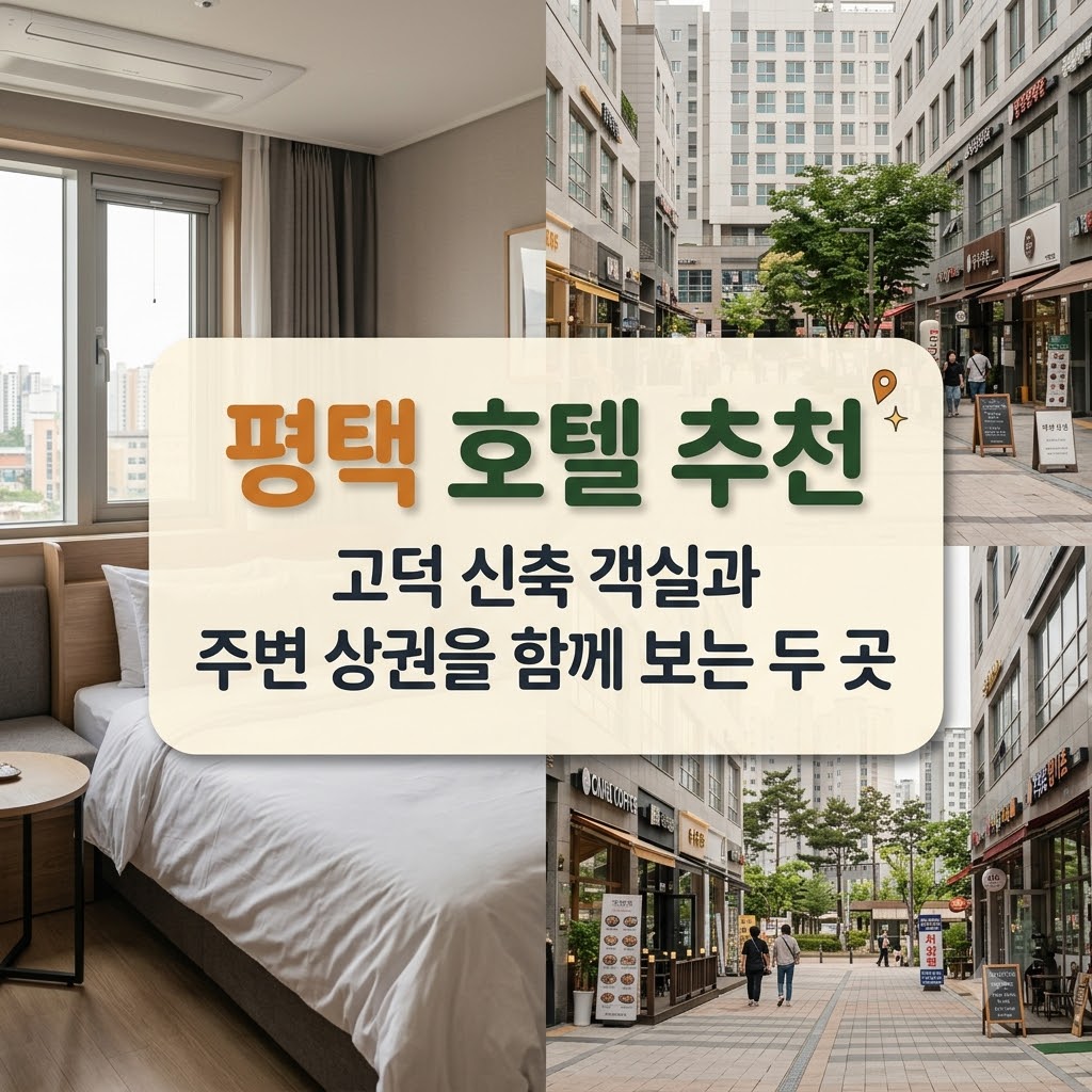 평택 호텔 추천 고덕 신축 객실과 주변 상권을 함께 보는 두 곳